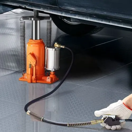 VEVOR pneumatischer Flaschenwagenhebr Wagenheber 20 t Kapazität 260–495 mm Hubbereich, lufthydraulischer/manueller Stempelwagenheber Wagenheber mit Pumpe für SUV Pickup Lkw Wohnmobil Autoreparatur – Bild 7