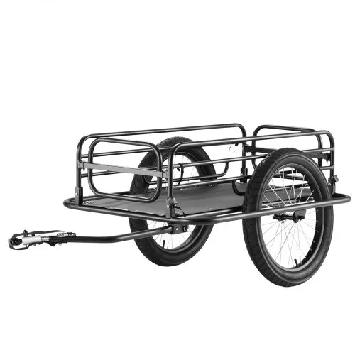 VEVOR Fahrradanhänger, 125 kg Tragkraft, Transportanhänger, faltbar und verstaubar, Schnellverschluss mit Universalkupplung, 50,8 cm Räder, passend für die meisten Fahrradräder, Rahmen aus Karbonstahl – Bild 9