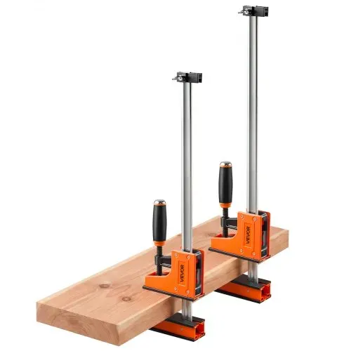 VEVOR Schraubzwingen 4er-Pack, 60,96 cm & 78,7 cm F-Zwingen, 500 kg Klemmzwingen, 2-fach Klemm-/Spreizfunktion, Weiche Gummifüße, Stange aus Kohlenstoffstahl, für Holz- & Metallbearbeitung – Bild 8