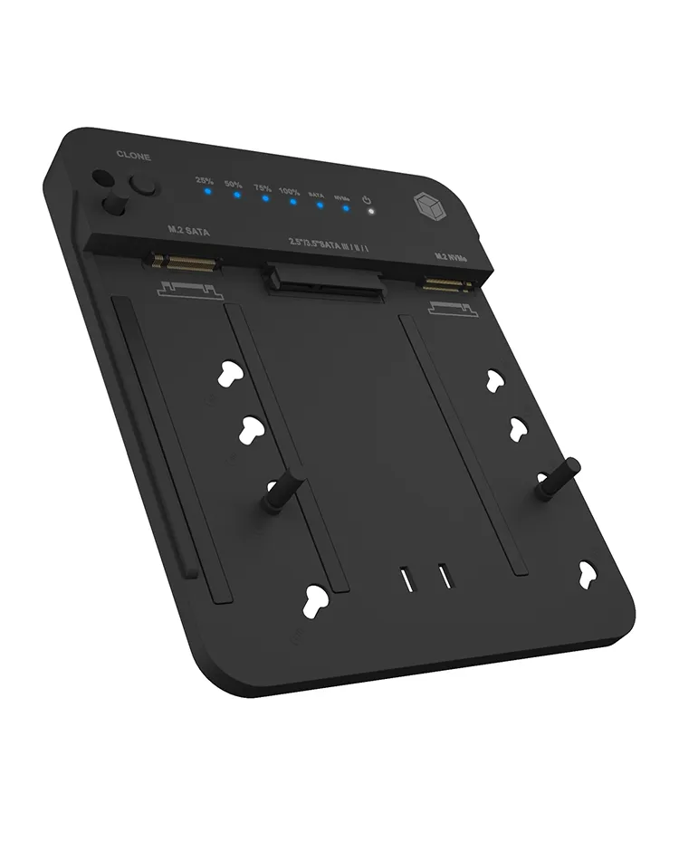 ICY BOX IB-2915MSCL-C31, Docking & CloneStation für M.2 NVMe & M.2 SATA SSD & 2.5”/3.5” SATA SSD/HDD, Zweiwege klonen, USB 3.2 Gen 2 Type-C®/Type-A, schwarz ICY BOX IB-2915MSCL-C31, Docking & CloneStation für M.2 NVMe & M.2 SATA SSD & 2.5”/3.5” SATA SSD/HDD, Zweiwege klonen, USB 3.2 Gen 2 Type-C®/Type-A, schwarz