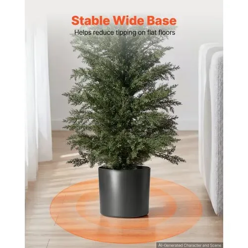 VEVOR Künstliche Pflanze 2 Stk. Künstliche Zypressen mit PP-Topf 2438mm, Dekopflanze für Balkon Büro Veranda Terrase Garten, UV-Beständig, Immergrüner Kunstbaum aus PE, Naturgetreu, Indoor & Outdoor – Bild 6