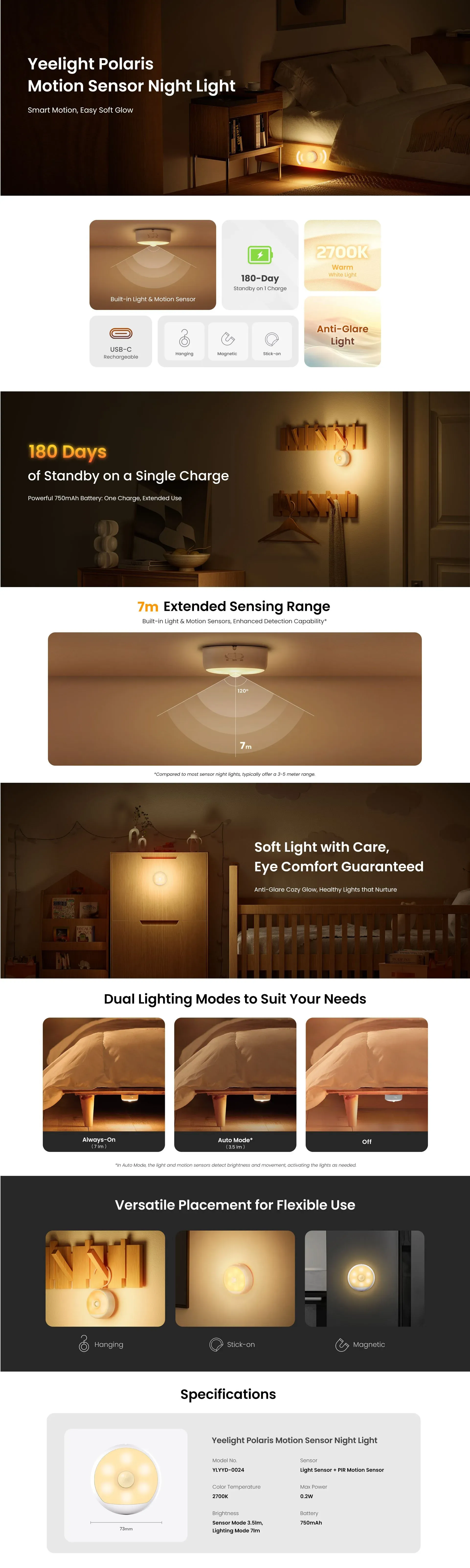 Yeelight Motion Sensor Nighlight – LED Produkt – Bild 9