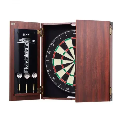VEVOR Dartboard- und Schrankset Dartboard-Schrank in offizieller Größe, Dartscheibe 45 x 3,8 cm versteckbarer Dartschrank mit Stahlspitzen, komplett mit sämtlichem Zubehör, für Cricket-Spiele – Bild 10