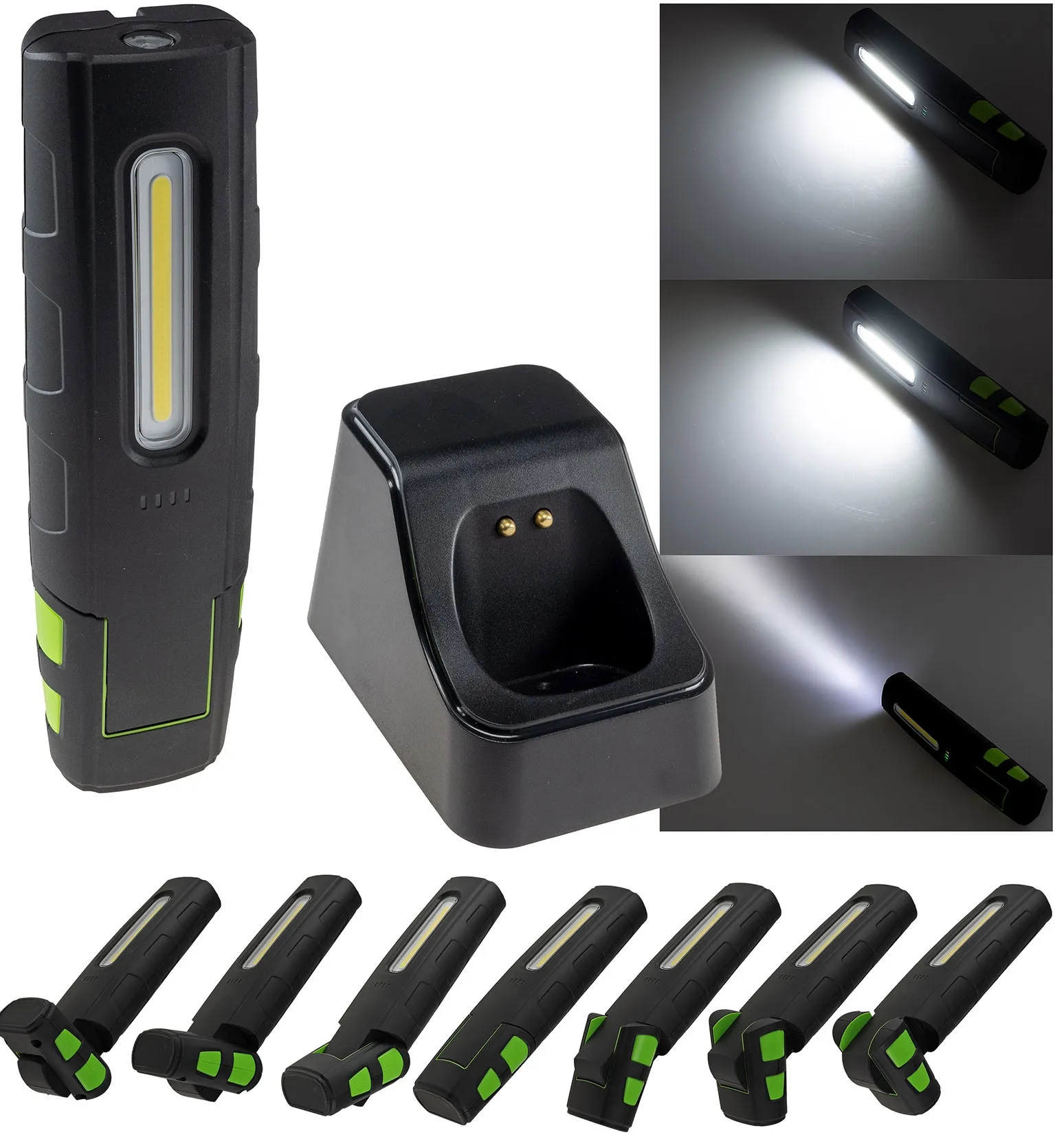 LED Stableuchte mit Akku „FlexiLED 880“ Ladeschale, Magnetfuß,10W, 880lm,IP67 LED Stableuchte mit Akku „FlexiLED 880“ Ladeschale, Magnetfuß,10W, 880lm,IP67
