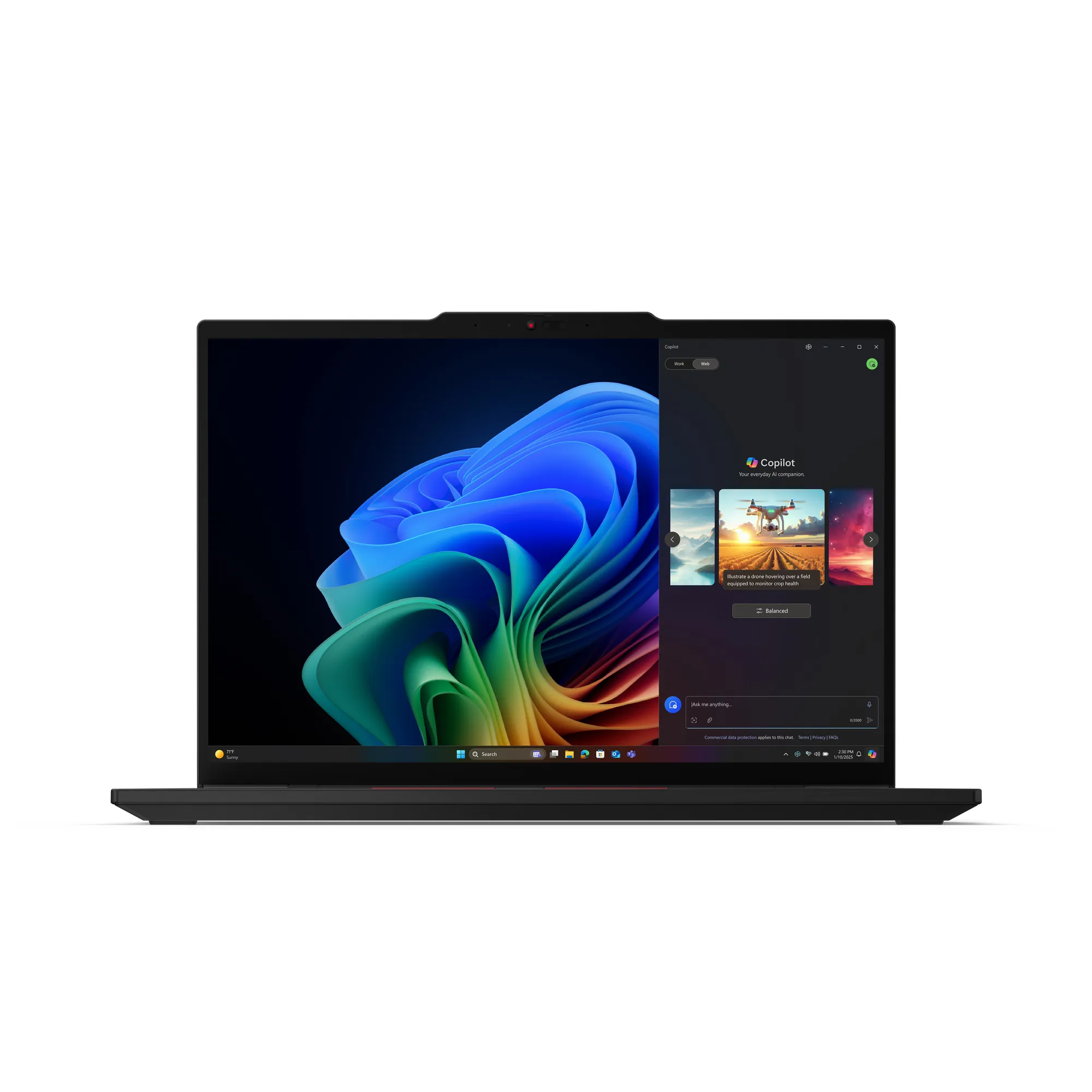 Lenovo ThinkPad T14s Gen 6 (Intel) Intel Core Ultra 7 255U Laptop 35,6 cm (14") WUXGA 32 GB LPDDR5x-SDRAM 1 TB SSD Wi-Fi 7 (802.11be) Windows 11 Pro Deutsch Schwarz – Bild 2