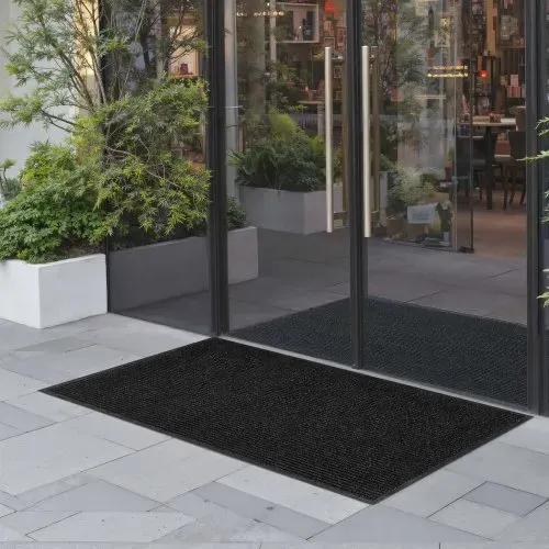 VEVOR Schmutzfangmatte, 1829×1219 mm, Fußmatte für Innen & Außen, Sauberlaufmatte mit PVC-Rückseite, Türmatte, waschbarer Eingangsteppich für Flur, Balkon, Garage, gestreift, Grau VEVOR Schmutzfangmatte, 1829×1219 mm, Fußmatte für Innen & Außen, Sauberlaufmatte mit PVC-Rückseite, Türmatte, waschbarer Eingangsteppich für Flur, Balkon, Garage, gestreift, Grau
