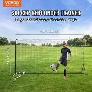 VEVOR Fußball Rebounder Kickback Tor Rückprallwand 366x121cm Einstellbar VEVOR Fußball Rebounder Kickback Tor Rückprallwand 366x121cm Einstellbar