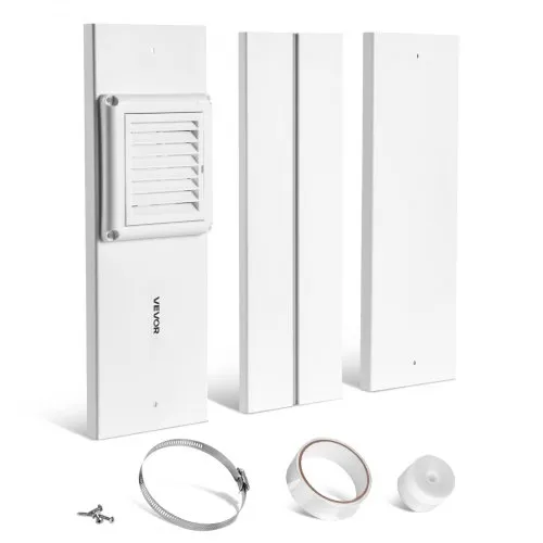 VEVOR Trockner-Entlüftungsfenster-Set, passend für 101,6 mm Auslass, einstellbare Länge für Schiebefenster, PVC- und PP-Materialien, doppelter Schutz und mehrschichtiges Dichtungsdesign VEVOR Trockner-Entlüftungsfenster-Set, passend für 101,6 mm Auslass, einstellbare Länge für Schiebefenster, PVC- und PP-Materialien, doppelter Schutz und mehrschichtiges Dichtungsdesign