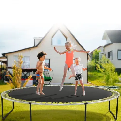 VEVOR Ersatz-Trampolinmatte Sprungmatte universell für rundes 426 cm Trampolin, verstärkte UV-beständige Matte mit Federwerkzeug & langlebigen V-Ringen, passend für Federlängen von 16,5 bis 17,8 cm – Bild 7