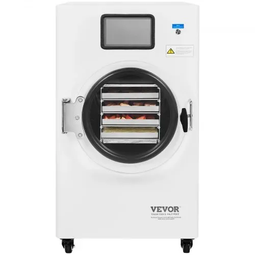 VEVOR Gefriertrockner Gefriertrocknungsmaschine Trocknungsausrüstung (4–6 kg Kapazität) für Lebensmittel mit 4-lagigen Tabletts & einstellbarer Temperatur und Zeit, für Früchte Obst Weiß – Bild 8