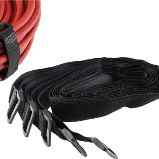 Klettband mit Öse, 5er Pack 80x3cm, schwarz Klettband mit Öse, 5er Pack 80x3cm, schwarz