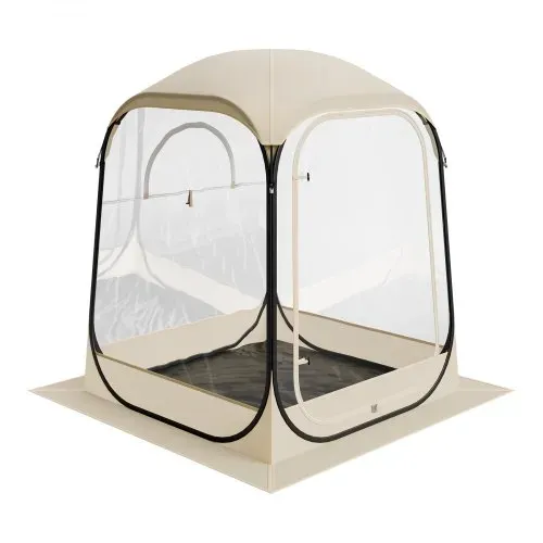 VEVOR Transparentes Zelt, 127x127x170 cm, Pop-up-Zelt für 1–2 Personen, Sportzelt mit Bodenmatte & oberer Abdeckung, Outdoor-Bubble-Zelt, Campingunterstand für Veranstaltungen, Angeln, Jubeln – Bild 9