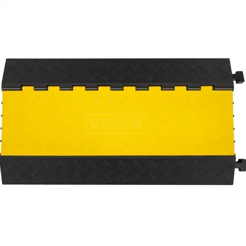 VEVOR Kabelbrücke 88,9x50,8x5 cm 5 Kanal Kabelschutzmatte aus Handelsüblichem Thermoplastischem Kautschuk mit Modularem Design Hohe Sicherheit für Parkplätze, Lagerhallen, Schulen, Gehwege – Bild 8