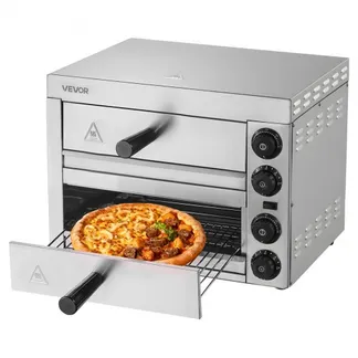 VEVOR Elektrischer Pizzaofen für Arbeitsplatten, 12 Zoll, 1700 W, mit Temperaturregelung und 0-60-Minuten-Timer, gleichmäßiger Backtechnologie und leicht zu reinigender Krümelschublade, ideal für gewerbliche und private Küchen VEVOR Elektrischer Pizzaofen für Arbeitsplatten, 12 Zoll, 1700 W, mit Temperaturregelung und 0-60-Minuten-Timer, gleichmäßiger Backtechnologie und leicht zu reinigender Krümelschublade, ideal für gewerbliche und private Küchen