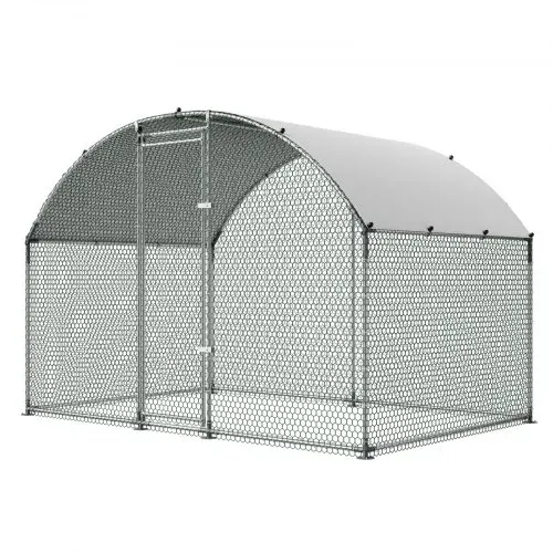 VEVOR Hühnerstall 3x2x2 m Begehbarer Hühnerauslauf mit Abdeckung, Hühnerhaus mit Doppeldach & Sicherheitsschloss Enten- & Kaninchenkäfig Geflügelgehege für Hinterhof Bauernhof Hof – Bild 9