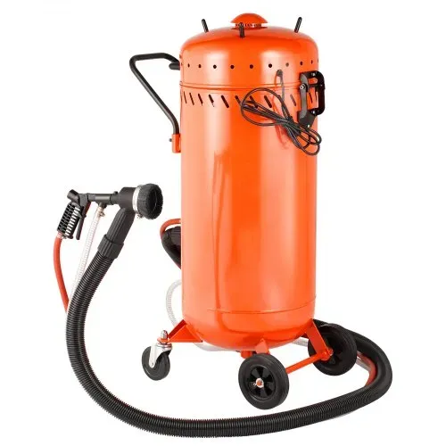 VEVOR 28 Gallonen Vakuum-Sandstrahler, staubfreier Sandstrahler mit eingebautem 1200 W Vakuumsystem zur Staubkontrolle und Strahlmittelrückführung, 60-110 PSI Hochleistungs-Strahlgerät – Bild 8