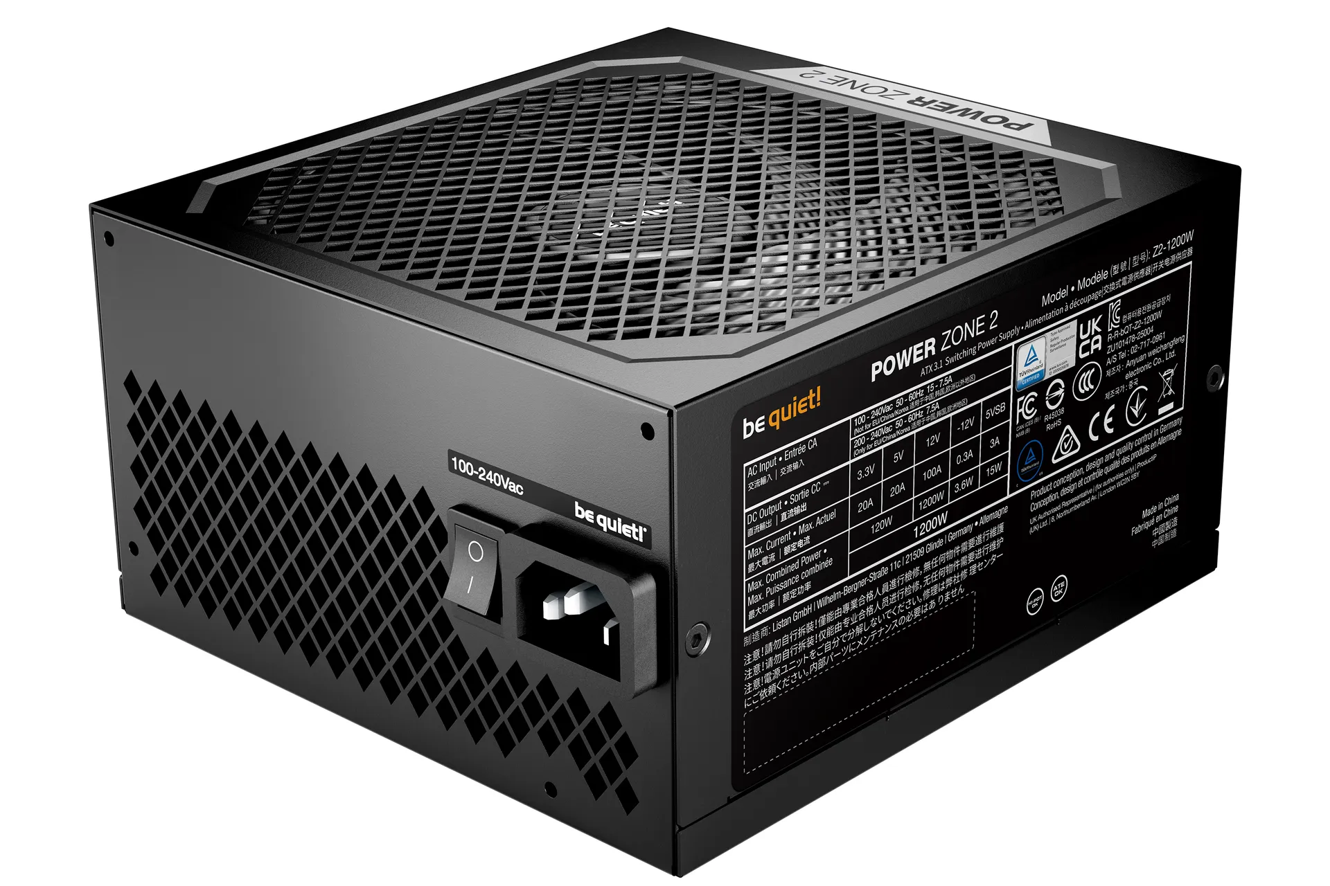be quiet! POWER ZONE 2 | 1200 W Netzteil 20+4 pin ATX ATX Schwarz – Bild 3