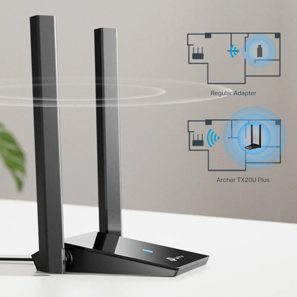 TP-Link AX1800 Drahtloser USB-Adapter mit zwei Antennen und hoher Verstärkung – Bild 5