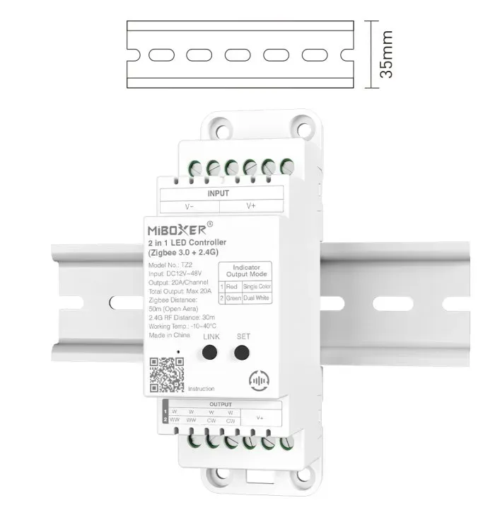 Synergy 21 LED Controller 2 in 1 Track LED Controller Single colour/CCT(dual white) DC12/24V ZigBee 3.0+2.4GHz *Milight/Miboxer* – Bild 8