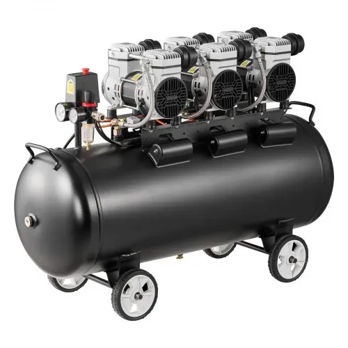 VEVOR 3 KW Druckluftkompressor, Ölfreier Kompressor mit 100 L Lufttank, Flüsterkompressor mit 198 L/min bei 6,2 bar & Max. 8 bar, Tragbarer Luftkompressor mit Rädern & Griff für Werkstatt Heimwerker – Bild 10