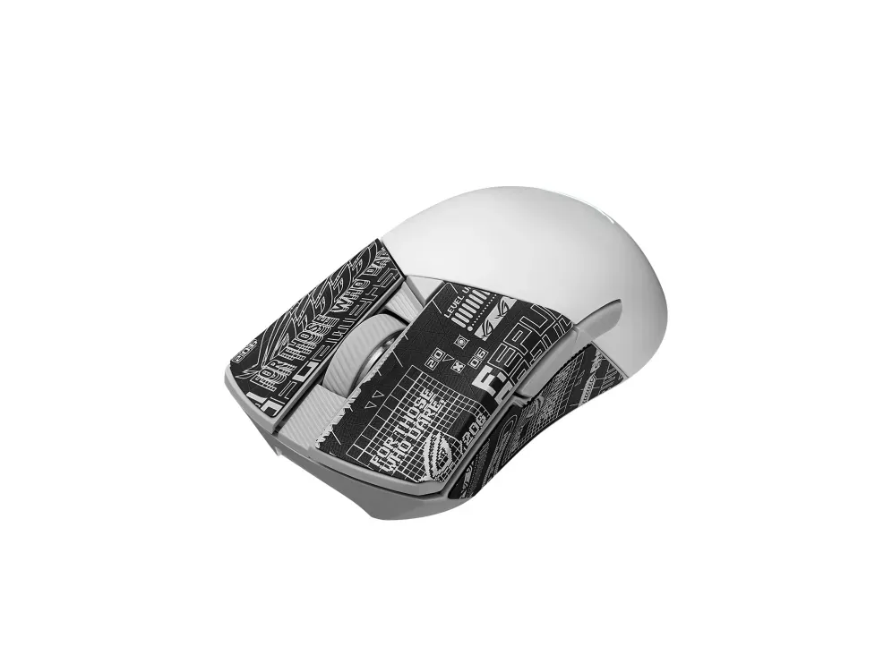 ASUS ROG Gladius III Wireless Aimpoint White Maus Gaming rechts RF Wireless + Bluetooth + USB Type-A Optisch 36000 DPI – Bild 4