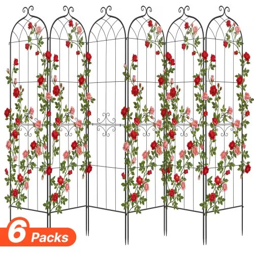 VEVOR Rankgitter, 220×52,5 cm 6er-Pack, Metall Rankhilfe mit Pulverbeschichteter Oberfläche & Verriegelungsmechanismus, Kletterhilfe, Garten Spalier, Pflanzengitter für Blumen, Gemüse & Rosen VEVOR Rankgitter, 220×52,5 cm 6er-Pack, Metall Rankhilfe mit Pulverbeschichteter Oberfläche & Verriegelungsmechanismus, Kletterhilfe, Garten Spalier, Pflanzengitter für Blumen, Gemüse & Rosen