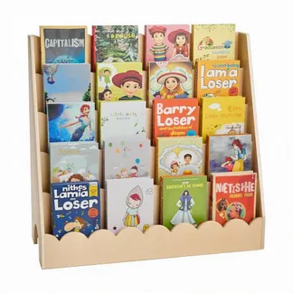 VEVOR Montessori Bücherregal 5-stöckiges Kinderbücherregal mit Wellenschliff, nach vorne gerichtetes Büchergestell mit Doppelhaken, Babybücherregal Kinderzimmerregal für Vorschule Kindergarten VEVOR Montessori Bücherregal 5-stöckiges Kinderbücherregal mit Wellenschliff, nach vorne gerichtetes Büchergestell mit Doppelhaken, Babybücherregal Kinderzimmerregal für Vorschule Kindergarten