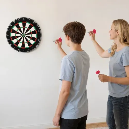 VEVOR Dartscheibe 450 mm, Sisalfaser-Dartboard mit klammerfreiem Bullseye, Blade-Draht & drehbarem Zahlenring, für Party- & Spielzimmer zu Hause (Darts nicht im Lieferumfang enthalten) – Bild 7