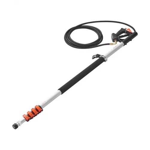 VEVOR Teleskopstrahlrohr, 6358 mm, 4000 psi, Teleskoplanze mit Hochdruckreiniger-Verlängerungsstäben, Dachrinnenreiniger, schwenkbarer Kupplung, 7 Sprühdüsenspitzen & verstellbarem Stützgurt – Bild 8