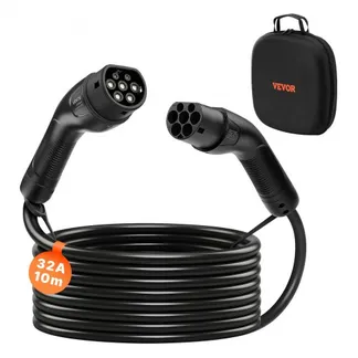 VEVOR EV Ladekabel, 32 A, 10 m, max. 22 kW, Verlängerungskabel, kompatibel mit Typ-2-Ladegeräten für Elektrofahrzeuge, 3-Phasen-Wechselstrom, 480 V, 50 Hz, IP65, Autoladekabel mit Tragetasche VEVOR EV Ladekabel, 32 A, 10 m, max. 22 kW, Verlängerungskabel, kompatibel mit Typ-2-Ladegeräten für Elektrofahrzeuge, 3-Phasen-Wechselstrom, 480 V, 50 Hz, IP65, Autoladekabel mit Tragetasche