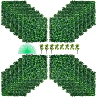 VEVOR Künstliche Pflanzenwand 24 Stk. Sichtschutz Hecke Künstlich Grün, Künstliche Buchsbaumplatte PE, Sichtschutz Kunstpflanzen 50 x 50 cm Sichtschutzhecke Wanddekoration Pflanzenwand VEVOR Künstliche Pflanzenwand 24 Stk. Sichtschutz Hecke Künstlich Grün, Künstliche Buchsbaumplatte PE, Sichtschutz Kunstpflanzen 50 x 50 cm Sichtschutzhecke Wanddekoration Pflanzenwand
