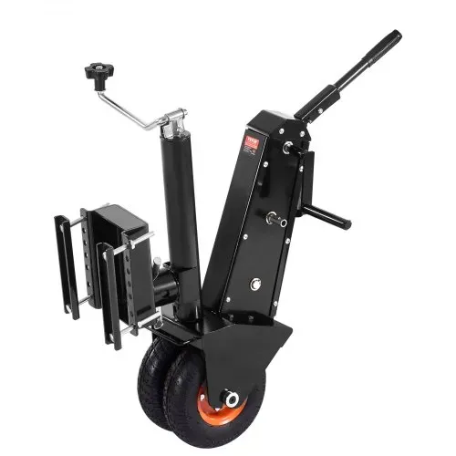 VEVOR Anhängerwagen Rangierhilfe, 227 kg Stützlast, 330–590 mm Höhe, 22,8 cm pneumatischer Gummireifen, manueller oder elektrischer Schlüsselantrieb, zum Bewegen von Wohnmobilanhängern – Bild 10