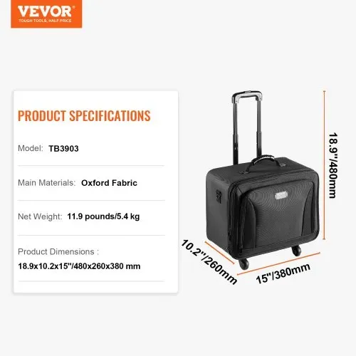VEVOR Kosmetikkoffer mit wärmeisolierender Schicht Make Up Tasche aus Oxford-Stoffmaterial wasserdicht und verschleißfest Schminkkoffer Schminktasche Kosmetikbeutel Make-up-Organizer 480x260x380mm – Bild 6