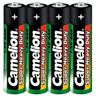 Micro-Batterie CAMELION Super Heavy Duty, 1,5 V, Typ AAA/R03, 4er-Pack Micro-Batterie CAMELION Super Heavy Duty, 1,5 V, Typ AAA/R03, 4er-Pack