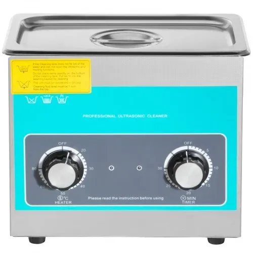 VEVOR 3L Knob Control Digital Ultraschall Reiniger 40kHz Ultrasonic Cleaner Edelstahl, 24 x 14 x 10 cm Schmuck Reinigung Ultraschall Ultraschallreinigungsgerät Brille Reinigungsgerät Heater Timer – Bild 10