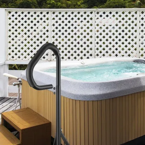 VEVOR Whirlpool-Handlauf 88,9–144,8cm höhenverstellbar Spa-Geländer Whirlpool Aluminiumlegierung rostfrei korrosionsbeständig Pool Handlauf 272kg Tragfähigkeit Haltegriff Einstiegshilfe – Bild 7