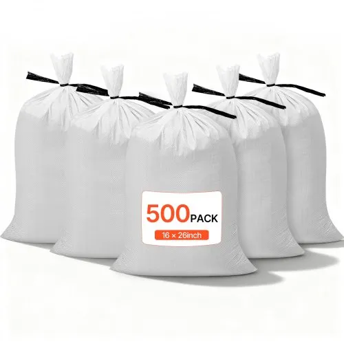 VEVOR Sandsäcke für Hochwasser, 500er-Pack, 400×660 mm, Gewebesäcke mit Bändern, 22,6 kg Tragkraft, Polypropylen-Hochwasssersandsäcke, reißfest & UV-beständig, für Hochwasserschutzbarrieren VEVOR Sandsäcke für Hochwasser, 500er-Pack, 400×660 mm, Gewebesäcke mit Bändern, 22,6 kg Tragkraft, Polypropylen-Hochwasssersandsäcke, reißfest & UV-beständig, für Hochwasserschutzbarrieren