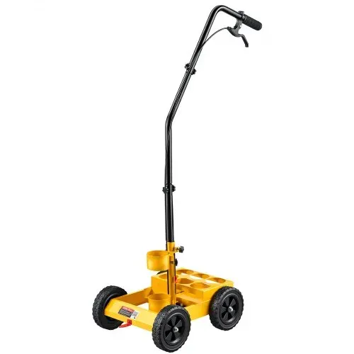 VEVOR Markierungswagen Linien-Markiergerät Linemarker 6 Spraydosen Gelb, Bodenmarkierung für Parkplatz Werkstatt Straße Einkaufszentrum Sportplatz 50–100 mm Einstellbare Linienbreite mit Adapterdüse – Bild 8