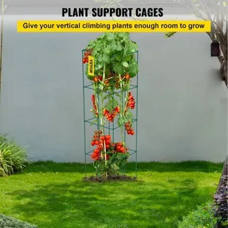 VEVOR Tomatenkäfige, 37 x 37 x 100 cm, 6er-Set quadratische Pflanzenstützkäfige, robuste, grüne Tomatentürme aus PVC-beschichtetem Stahl zum Klettern von Gemüse, Pflanzen, Blumen und Früchten VEVOR Tomatenkäfige, 37 x 37 x 100 cm, 6er-Set quadratische Pflanzenstützkäfige, robuste, grüne Tomatentürme aus PVC-beschichtetem Stahl zum Klettern von Gemüse, Pflanzen, Blumen und Früchten