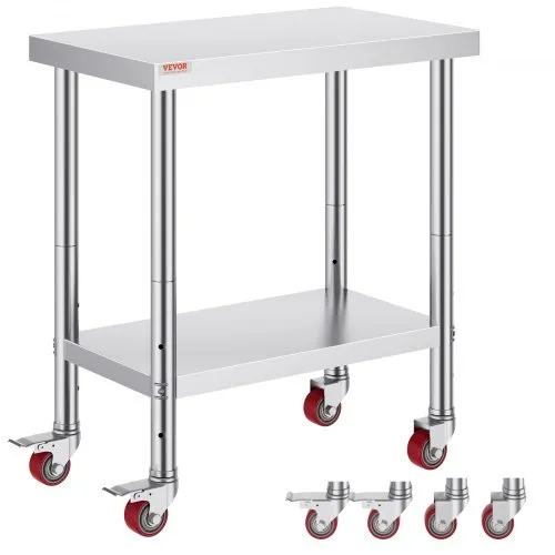 VEVOR Arbeitstisch 762 x457,2 x 863,6 mm Edelstahl Catering Arbeitstisch etwas 150kg für Belastbarkeit Lebensmittel Zubereitungstisch Gewerbliche Arbeitstisch für Küche Bar Restaurantar 4 verstellbare Füße VEVOR Arbeitstisch 762 x457,2 x 863,6 mm Edelstahl Catering Arbeitstisch etwas 150kg für Belastbarkeit Lebensmittel Zubereitungstisch Gewerbliche Arbeitstisch für Küche Bar Restaurantar 4 verstellbare Füße