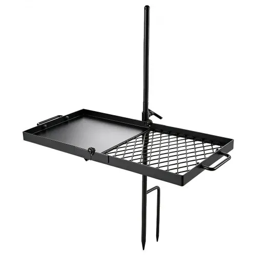 VEVOR Schwenkbarer Lagerfeuergrill mit Grillrost 61 cm Kohlenstoffstahl, 360° Höhenverstellbarer Schwenkgrill mit Grillständer, Drehbarer Outdoor-Grill für Offenes Feuer, Camping und Garten, Schwarz – Bild 9