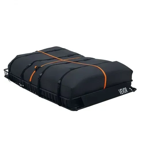 VEVOR Dachkorb Auto 2286 x 1720 x 152 mm Dachträgerkorb (Q195-Legierungsstahl) mit Wasserdichter Tasche (Oxford) und Ratschengurten 113,4 kg Tragkraft Dachgepäckträger für SUV Lkw Pkw Autodachkorb – Bild 8