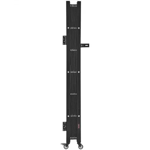 VEVOR Sicherheitstor (Einzel) abschließbares klappbares Scherentor mit 360°-Lenkrollen, einziehbare Stahltore Outdoor, für Eingangssicherheit Garage Lager, Falttor 180 x 161 cm (B x H) Schwarz – Bild 9