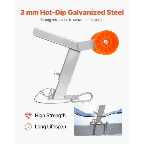 VEVOR Bootsanhänger-Sitz mit Rolle, 365–548 mm höhenverstellbar, Windstand mit U-Bolzen für 50,8–76,2 mm B x 76,2–101,6 mm H Anhängerkupplung, passend für Jetski, Segelboot, Schnellboot VEVOR Bootsanhänger-Sitz mit Rolle, 365–548 mm höhenverstellbar, Windstand mit U-Bolzen für 50,8–76,2 mm B x 76,2–101,6 mm H Anhängerkupplung, passend für Jetski, Segelboot, Schnellboot