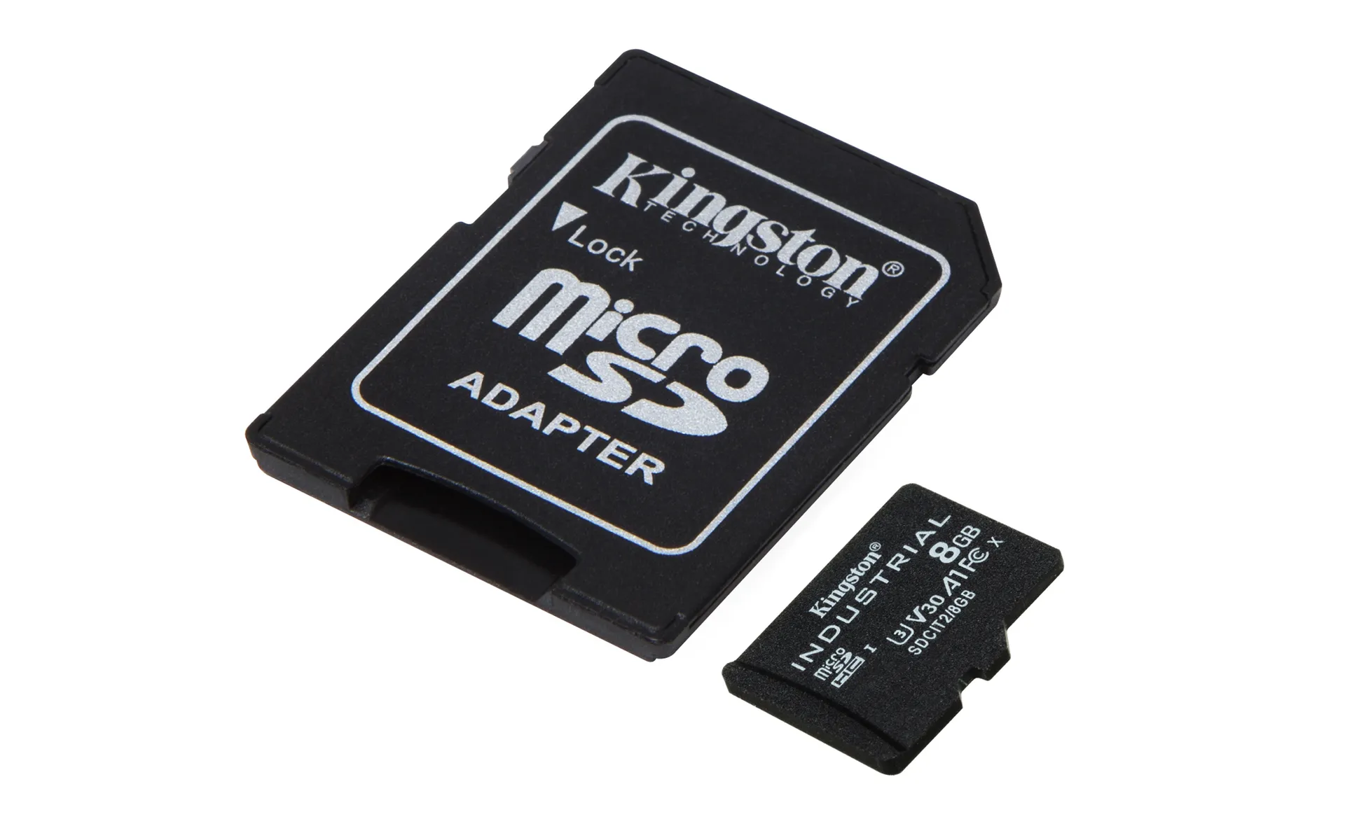 Kingston Technology 8GB microSDHC Industrial C10 A1 pSLC Karte + SD-Adapter – Bild 2