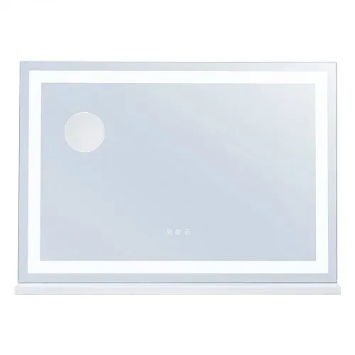 VEVOR Hollywood Schminkspiegel, Kosmetikspiegel mit 3 Farbbeleuchtungsmodi, Schminkspiegel mit LEDs, 5-fache Vergrößerung, USB-Anschluss, Smart-Touch-Steuerung, Wandmontage auf Schreibtisch, 797x547mm – Bild 8