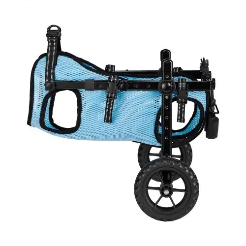 VEVOR Hunderollstuhl für Hinterbeine, verstellbarer Haustierrollstuhl, leichter Hundewagen mit stoßdämpfenden Rädern, Gehhilfe für behinderte, gelähmte, verletzte Hunde bis 15 kg, M – Bild 10