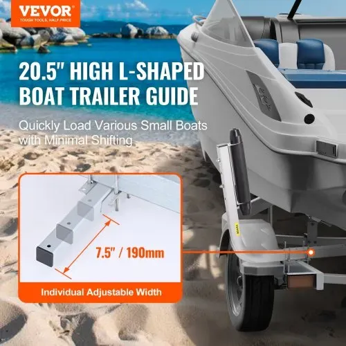 VEVOR L-Form Anhängerpfahl Bootsanhänger Anleitung Kurbelstütze Bootsführung, 190 mm Einstellbare Breite Boat Trailer Guide-on – Ersatzteile und Zubehör für Skiboot Fischerboot Segelbootanhänger VEVOR L-Form Anhängerpfahl Bootsanhänger Anleitung Kurbelstütze Bootsführung, 190 mm Einstellbare Breite Boat Trailer Guide-on – Ersatzteile und Zubehör für Skiboot Fischerboot Segelbootanhänger
