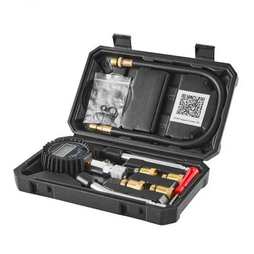 VEVOR Druckverlustprüfer für Motorenzylinder 10-200 psi Manometerbereich, Zylinderdrucktester mit 4 Adaptern Abgewinkelten Verlängerten Metallrohren & Tragekoffer, Kraftfahrzeug Kompressionsprüfset – Bild 10