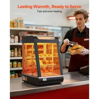 VEVOR 3-stöckige Wärmetheke 57 L, Warmhaltevitrine 800 W, Warmhaltetheke 30–85 °C, Speisenwärmer mit LED-Beleuchtung & Verstellbaren Ablagen, Speisevitrine für Hamburger Pizza Brot Brathähnchen VEVOR 3-stöckige Wärmetheke 57 L, Warmhaltevitrine 800 W, Warmhaltetheke 30–85 °C, Speisenwärmer mit LED-Beleuchtung & Verstellbaren Ablagen, Speisevitrine für Hamburger Pizza Brot Brathähnchen